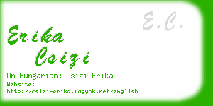 erika csizi business card